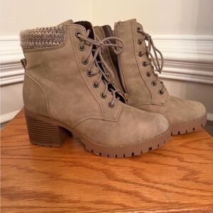 Womens Chunky Heel Lug Boots